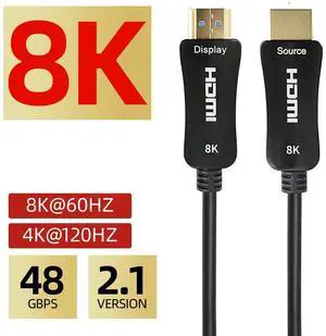 WRIARICH 8K HDMI Fiber Optic Cable 30ft, 4K120 8K@60Hz HDMI 2.1 Cable, Long HDMI Cable 48Gbps Ultra High Speed Slim HDMI Optical Audio Cable, eARC HDR10 HDCP 2.2 Compatible with PS5 Xbox TV Projector WRIARICH 8K HDMI Fiber Optic Cable 30ft, 4K120 8K@60Hz HDMI 2.1 Cable, Long HDMI Cable 48Gbps Ultra High Speed Slim HDMI Optical Audio Cable, eARC HDR10 HDCP 2.2 Compatible with PS5 Xbox TV Projector