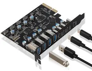 WRIARICH PCI-E to 10Gbps USB3.2 8-Port(4*USB C - 4*USB A) Expansion Card,PCI Express USB Add in Card, Internal USB Hub Converter for Desktop PC Host Card Support Windows 10/8/7/XP and MAC OS WRIARICH PCI-E to 10Gbps USB3.2 8-Port(4*USB C - 4*USB A) Expansion Card,PCI Express USB Add in Card, Internal USB Hub Converter for Desktop PC Host Card Support Windows 10/8/7/XP and MAC OS