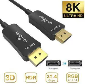 WRIARICH 8K DisplayPort 1.4 Cable , DisplayPort (DP) To DisplayPort (DP) Cable, Support 8K 60Hz, 4K 144Hz, HBR3, 7680x4320 Resolution, 32.4Gbps For Laptop PC TV etc- Gaming Monitor Cable - 10m 33ft WRIARICH 8K DisplayPort 1.4 Cable , DisplayPort (DP) To DisplayPort (DP) Cable, Support 8K 60Hz, 4K 144Hz, HBR3, 7680x4320 Resolution, 32.4Gbps For Laptop PC TV etc- Gaming Monitor Cable - 10m 33ft