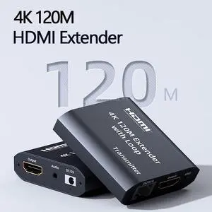 WRIARICH 120M HDMI Extender, 4K 120M HDMI Extender Cascade Connection Over CAT5e CAT6 RJ45 Ethernet LAN Network Cable Extension Splitter Transmitter Receiver (RX) WRIARICH 120M HDMI Extender, 4K 120M HDMI Extender Cascade Connection Over CAT5e CAT6 RJ45 Ethernet LAN Network Cable Extension Splitter Transmitter Receiver (RX)