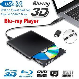 WRIARICH Aluminum External Blu-Ray Player Drive Type C USB 3.0 Portable CD DVD +/-RW Drive Slim DVD/CD ROM Rewriter Burner Writer for Laptop Desktop PC Windows Linux OS Apple Mac Black WRIARICH Aluminum External Blu-Ray Player Drive Type C USB 3.0 Portable CD DVD +/-RW Drive Slim DVD/CD ROM Rewriter Burner Writer for Laptop Desktop PC Windows Linux OS Apple Mac Black