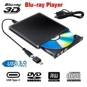 WRIARICH Aluminum Portable USB 3.0 Blu-Ray Player Drive, Slim 8X DVD/ Burner +/- Rewriter External Drive with Type-c, Compatible with Mac & Windows, (ODP1202) Black WRIARICH Aluminum Portable USB 3.0 Blu-Ray Player Drive, Slim 8X DVD/ Burner +/- Rewriter External Drive with Type-c, Compatible with Mac & Windows, (ODP1202) Black