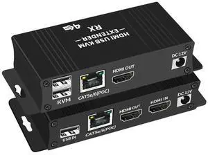 WRIARICH HDMI KVM Extender Over Cat5e Cat6 4K 60Hz HDMI USB KVM Extender Transmit with Loop Out Support USB Keyboard Mouse Extension, Long distance transmission up to 60M/196ft WRIARICH HDMI KVM Extender Over Cat5e Cat6 4K 60Hz HDMI USB KVM Extender Transmit with Loop Out Support USB Keyboard Mouse Extension, Long distance transmission up to 60M/196ft