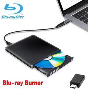 WRIARICH Aluminum External CD DVD Blu-Ray Burner Player Drive USB 3.0 Type-C Portable DVD/CD ROM +/-RW Drive Blu-Ray Burner Rewriter for Windows 10 Laptop Desktop PC, MacBook Pro/ Air, iMac Black WRIARICH Aluminum External CD DVD Blu-Ray Burner Player Drive USB 3.0 Type-C Portable DVD/CD ROM +/-RW Drive Blu-Ray Burner Rewriter for Windows 10 Laptop Desktop PC, MacBook Pro/ Air, iMac Black