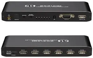 WRIARICH 4K 2x3 Video Wall Controller Splitter 14 Display Modes viewer, Video Wall Processor with RS232 Control Support 1x1, 1x2, 1x3, 1x4, 1x5,1x6, 2x1, 2x2, 2x3, 3x1, 3x2, 4x1,5x1, 6x1 WRIARICH 4K 2x3 Video Wall Controller Splitter 14 Display Modes viewer, Video Wall Processor with RS232 Control Support 1x1, 1x2, 1x3, 1x4, 1x5,1x6, 2x1, 2x2, 2x3, 3x1, 3x2, 4x1,5x1, 6x1