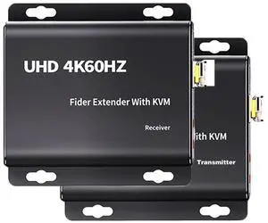 WRIARICH 4K HDMI KVM Extender Fiber Converters LC Up to 20Km, HDMI USB KVM Over Fiber Extender, Uncompressed 10G SFP Transceivers Included, Support KVM,4Kx2K,IR Control, Transmitter and Receiver WRIARICH 4K HDMI KVM Extender Fiber Converters LC Up to 20Km, HDMI USB KVM Over Fiber Extender, Uncompressed 10G SFP Transceivers Included, Support KVM,4Kx2K,IR Control, Transmitter and Receiver