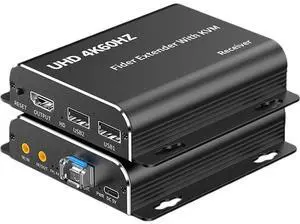 WRIARICH 20Km HDMI KVM Extender Over Single Mode LC Optic Fiber USB KVM Extender Transmitter Receiver, Full HD 4K 60Hz HDMI to LC Single Mode Fiber Optic Converter, Uncompressed TX & RX Kit WRIARICH 20Km HDMI KVM Extender Over Single Mode LC Optic Fiber USB KVM Extender Transmitter Receiver, Full HD 4K 60Hz HDMI to LC Single Mode Fiber Optic Converter, Uncompressed TX & RX Kit