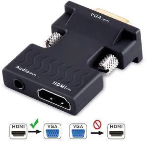 WRIARICH Gold-plated Active 1080P Female HDMI to VGA Male Converter Adapter Dongle with 3.5mm Stereo Audio Portable HDMI Connector for Laptop PC PS3 Xbox STB Blu-ray DVD TV Stick WRIARICH Gold-plated Active 1080P Female HDMI to VGA Male Converter Adapter Dongle with 3.5mm Stereo Audio Portable HDMI Connector for Laptop PC PS3 Xbox STB Blu-ray DVD TV Stick