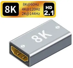 HDMI Coupler 2 Pack 4K HDMI Adapter Aluminum Alloy Female to Female HDMI Connector 3D 4K HDMI Extender Compatible with HDTV Roku TV Stick Chromecast Nintendo Switch Xbox One Playstation PS4 Laptop PC HDMI Coupler 2 Pack 4K HDMI Adapter Aluminum Alloy Female to Female HDMI Connector 3D 4K HDMI Extender Compatible with HDTV Roku TV Stick Chromecast Nintendo Switch Xbox One Playstation PS4 Laptop PC