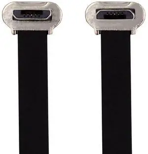 WRIARICH 90 Degree Micro USB2.0 Male to Micro USB Male 5Pin Ultra Slim Flat Data Charging Cable 16cm Down to Up Angle Connector WRIARICH 90 Degree Micro USB2.0 Male to Micro USB Male 5Pin Ultra Slim Flat Data Charging Cable 16cm Down to Up Angle Connector