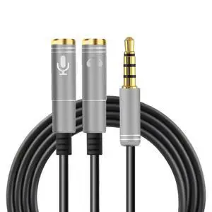 WRIARICH (2Pack) Stereo Audio Aux Y Splitter Cable 3.5mm Male to 2 Port Female Audio Extension Cord for Earphone Headset Adapter,-Gray WRIARICH (2Pack) Stereo Audio Aux Y Splitter Cable 3.5mm Male to 2 Port Female Audio Extension Cord for Earphone Headset Adapter,-Gray