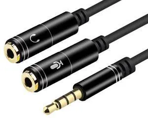 WRIARICH (2Pack) Stereo Audio Aux Y Splitter Cable 3.5mm Male to 2 Port Female Audio Extension Cord for Earphone Headset Adapter,-Black WRIARICH (2Pack) Stereo Audio Aux Y Splitter Cable 3.5mm Male to 2 Port Female Audio Extension Cord for Earphone Headset Adapter,-Black