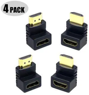 WRIARICH 3D&4K Supported HDMI 90 Degree and 270 Degree Right Angle Male to Female Adapter, 4-Pack WRIARICH 3D&4K Supported HDMI 90 Degree and 270 Degree Right Angle Male to Female Adapter, 4-Pack