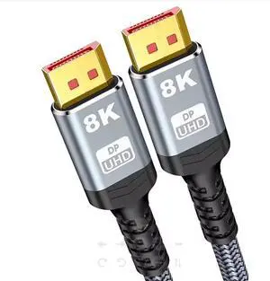 WRIARICH 8K DisplayPort Cable 1.4, 8K DP Cable 3.3ft (8K@60Hz, 4K@144Hz, 2K@240Hz)HBR3 Support 32.4Gbps, HDR, FreeSync G-Sync, Braided Display Port Cable for Gaming Monitor, Graphics, PC WRIARICH 8K DisplayPort Cable 1.4, 8K DP Cable 3.3ft (8K@60Hz, 4K@144Hz, 2K@240Hz)HBR3 Support 32.4Gbps, HDR, FreeSync G-Sync, Braided Display Port Cable for Gaming Monitor, Graphics, PC
