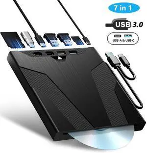 8 in 1 External CD/DVD Drive for Laptops, Slot-Loading Portable CD Reader for Laptop, CDs Drive External USB 3.0 & Type C CD DVD Drive Externals CD Burner Compatible with PC Windows Linux MacOS 8 in 1 External CD/DVD Drive for Laptops, Slot-Loading Portable CD Reader for Laptop, CDs Drive External USB 3.0 & Type C CD DVD Drive Externals CD Burner Compatible with PC Windows Linux MacOS