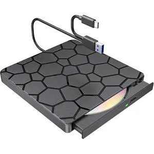 External CD/DVD Drive for Laptop & PC, USB 3.0 & USB C DVD Burner Ultra-Slim CD Player Portable for Laptop Disc Reader Compatible with Desktop PC Windows 11/10/8 Linux Mac OS MacBook Pro/Air External CD/DVD Drive for Laptop & PC, USB 3.0 & USB C DVD Burner Ultra-Slim CD Player Portable for Laptop Disc Reader Compatible with Desktop PC Windows 11/10/8 Linux Mac OS MacBook Pro/Air