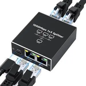 WRIARICH Gigabit Ethernet Splitter 1 to 3, High-Speed 1000Mbps Ethernet Network Splitter with USB Power Cable, RJ45 LAN Splitter Adapter for Cat 5/5e/6/7/8 Cable, Plug and Play giyqxHw WRIARICH Gigabit Ethernet Splitter 1 to 3, High-Speed 1000Mbps Ethernet Network Splitter with USB Power Cable, RJ45 LAN Splitter Adapter for Cat 5/5e/6/7/8 Cable, Plug and Play giyqxHw