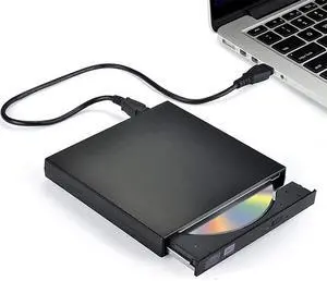 WRIARICH External CD DVD Drive, USB 2.0 Slim Protable External CD-RW Drive DVD-RW Burner Writer Player for Laptop Notebook PC Desktop Computer, Black WRIARICH External CD DVD Drive, USB 2.0 Slim Protable External CD-RW Drive DVD-RW Burner Writer Player for Laptop Notebook PC Desktop Computer, Black