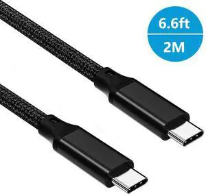 USB C to USB C Cable 6.6ft/2M, USB 3.2 Gen 2 USB-C Cable- 4K UHD 20Gbps USB C Cable 100W PD Fast Charging Cable, Nylon Braided Type C Cable for Thunderbolt 3, Mac-Book Pro, i-Pad Pro, Galaxy S20.. USB C to USB C Cable 6.6ft/2M, USB 3.2 Gen 2 USB-C Cable- 4K UHD 20Gbps USB C Cable 100W PD Fast Charging Cable, Nylon Braided Type C Cable for Thunderbolt 3, Mac-Book Pro, i-Pad Pro, Galaxy S20..
