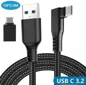 WRIARICH 10FT/3M USB A to USB C VR Link Cable for Quest 2/Pro/Pico4/Rift and PC/Steam VR Long Cable Accessories High Speed Data Transfer USB 3.0 to USB C Cable for Gaming PC WRIARICH 10FT/3M USB A to USB C VR Link Cable for Quest 2/Pro/Pico4/Rift and PC/Steam VR Long Cable Accessories High Speed Data Transfer USB 3.0 to USB C Cable for Gaming PC