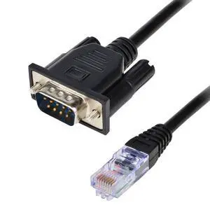 WRIARICH RJ45 to RS232, DB9 9-Pin Serial Port Male to RJ45 Female Cat5 Ethernet LAN Console 10Ft / 3M WRIARICH RJ45 to RS232, DB9 9-Pin Serial Port Male to RJ45 Female Cat5 Ethernet LAN Console 10Ft / 3M