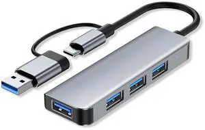 WRIARICH USB 3.0 Hub 4 Ports, USB-A and Type-C to 4 USB 3.0 Hub, USB-A Splitter Extender, USB A USB 3.0 Hub Compatible with Laptop, Desktop,MacBook,iMac,iPad Pro,PS4,Xbox,XPS WRIARICH USB 3.0 Hub 4 Ports, USB-A and Type-C to 4 USB 3.0 Hub, USB-A Splitter Extender, USB A USB 3.0 Hub Compatible with Laptop, Desktop,MacBook,iMac,iPad Pro,PS4,Xbox,XPS