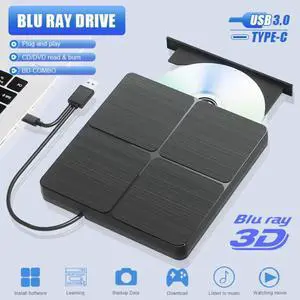 WRIARICH External Blu ray Drive for Laptops, External Bluray CD DVD Burner, External Blueray/DVD Drive for PC, External CD DVD Blu Ray Reader Writer Compatible with Windows XP/7/8/10/11, Linux, Mac OS WRIARICH External Blu ray Drive for Laptops, External Bluray CD DVD Burner, External Blueray/DVD Drive for PC, External CD DVD Blu Ray Reader Writer Compatible with Windows XP/7/8/10/11, Linux, Mac OS