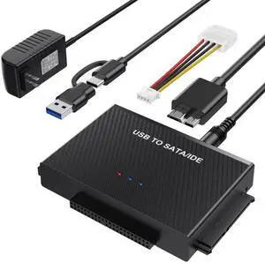 WRIARICH USB C & USB 3.0 to SATA IDE Adapter External Hard Drive Reader Converter SATE to USB 3.0 Adapter Cable for Universal 2.5/3.5 HDD/SSD Hard Drive Disk Optical Drive WRIARICH USB C & USB 3.0 to SATA IDE Adapter External Hard Drive Reader Converter SATE to USB 3.0 Adapter Cable for Universal 2.5/3.5 HDD/SSD Hard Drive Disk Optical Drive