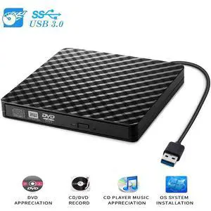 WRIARICH External CD DVD Drive Upgraded USB 3.0 Portable External DVD Drive CD/DVD +/-RW ROM Writer/Rewriter Burner/Player Reader for MacBook Apple OS Laptop/Desktops/Win 10/7/8.1/ Linux Chrome WRIARICH External CD DVD Drive Upgraded USB 3.0 Portable External DVD Drive CD/DVD +/-RW ROM Writer/Rewriter Burner/Player Reader for MacBook Apple OS Laptop/Desktops/Win 10/7/8.1/ Linux Chrome