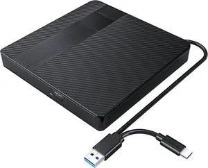 WRIARICH External CD DVD Drive, USB 3.0 Type-C DVD Drive External CD/DVD+/-RW Burner, Ultra Slim Portable CD ROM Reader and Rewriter for Laptop, MacBook, Desktop, Windows 11/10/8/7/XP Linux OS WRIARICH External CD DVD Drive, USB 3.0 Type-C DVD Drive External CD/DVD+/-RW Burner, Ultra Slim Portable CD ROM Reader and Rewriter for Laptop, MacBook, Desktop, Windows 11/10/8/7/XP Linux OS