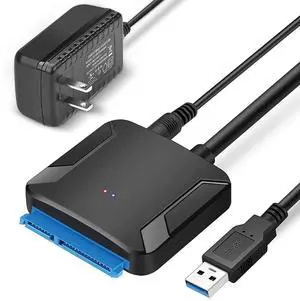 USB 3.0 to SATA Adapter Cable, Super Speed 2.5"/3.5" HDD/SSD Hard Drive converter/Adapter cable SATA to USB 3.0 Adapter for 2.5"/3.5" HDD/SSD drives, supports UASP SATA III (with Power supply) giyqxHw USB 3.0 to SATA Adapter Cable, Super Speed 2.5"/3.5" HDD/SSD Hard Drive converter/Adapter cable SATA to USB 3.0 Adapter for 2.5"/3.5" HDD/SSD drives, supports UASP SATA III (with Power supply) giyqxHw