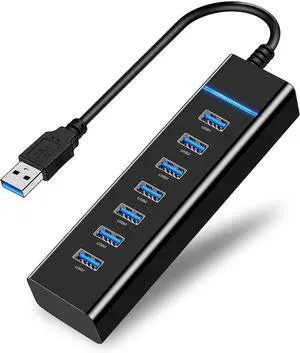 WRIARICH USB3.0 Hub, 7 Port USB 3.0 Hub LED Portable High-Speed USB Hub Compatible for iMac Pro, MacBook Air, Mac Mini/Pro, Surface Pro, PC and Laptop giyqxHw WRIARICH USB3.0 Hub, 7 Port USB 3.0 Hub LED Portable High-Speed USB Hub Compatible for iMac Pro, MacBook Air, Mac Mini/Pro, Surface Pro, PC and Laptop giyqxHw