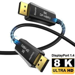 WRIARICH 8K Optical Fiber DP 1.4 Cables Displayport HDR 8K 60Hz 4K@144Hz 32.4Gbps 10M 15M 20M 30M 50M 100M Display Port 1.4 Cable WRIARICH 8K Optical Fiber DP 1.4 Cables Displayport HDR 8K 60Hz 4K@144Hz 32.4Gbps 10M 15M 20M 30M 50M 100M Display Port 1.4 Cable