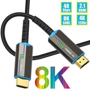 WRIARICH 8K Optical Fiber HDMI 2.1 Cable,Support 8K@60Hz 4K@120Hz Dynamic HDR 10, eARC, HDCP2.2, 4:4:4 7680x4320 Resolution, 48Gbps Bandwidth Optic Fiber HDMI 2.1 Cable for PS5/PS4/8K TV160FT WRIARICH 8K Optical Fiber HDMI 2.1 Cable,Support 8K@60Hz 4K@120Hz Dynamic HDR 10, eARC, HDCP2.2, 4:4:4 7680x4320 Resolution, 48Gbps Bandwidth Optic Fiber HDMI 2.1 Cable for PS5/PS4/8K TV160FT