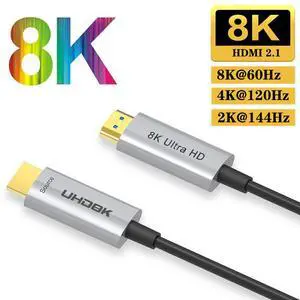 WRIARICH 8K HDMI Fiber Optic Cable 2.1, 164FT Ultra 48Gbps High Speed HDMI Cable, -4K@120Hz 8K@60Hz, eARC, HDR10, DTS:X, HDCP 2.2 & 2.3, Compatible with PS4/5,Blu-ray, Monitor,PC and More, Silver WRIARICH 8K HDMI Fiber Optic Cable 2.1, 164FT Ultra 48Gbps High Speed HDMI Cable, -4K@120Hz 8K@60Hz, eARC, HDR10, DTS:X, HDCP 2.2 & 2.3, Compatible with PS4/5,Blu-ray, Monitor,PC and More, Silver