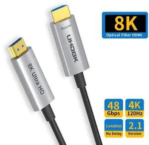 WRIARICH 4K 120Hz HDMI 2.1 Fiber Optic Cable, 48Gbps High Speed -4K@120Hz 7680P,HDCP 2.2 & 2.3, HDR 10,eARC,Dynamic HDR,Compatible for Laptop, Monitor - 164FT Long In Wall HDMI Cable WRIARICH 4K 120Hz HDMI 2.1 Fiber Optic Cable, 48Gbps High Speed -4K@120Hz 7680P,HDCP 2.2 & 2.3, HDR 10,eARC,Dynamic HDR,Compatible for Laptop, Monitor - 164FT Long In Wall HDMI Cable
