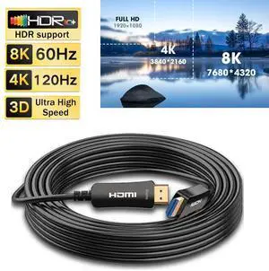 WRIARICH 8K Fiber Optic HDMI Cable 160 Feet 48Gbps 8K60Hz 4K120Hz Dynamic HDR eARC HDCP2.2/2.3 Compatible with Nvidia RTX 3080/3090 Xbox Series X PS5 Denon AV Receiver LG Samsung Sony TV WRIARICH 8K Fiber Optic HDMI Cable 160 Feet 48Gbps 8K60Hz 4K120Hz Dynamic HDR eARC HDCP2.2/2.3 Compatible with Nvidia RTX 3080/3090 Xbox Series X PS5 Denon AV Receiver LG Samsung Sony TV