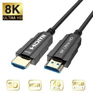WRIARICH Fiber Optic HDMI Cable , Fiber HDMI 2.1 Cable Supports 8K@60Hz, 4K@120Hz, CEC, EDID, eARC, HDCP2.2, 3D, High Speed 48Gbps, Slim and Flexible HDMI Fiber Optic Cable, 100FT/30M WRIARICH Fiber Optic HDMI Cable , Fiber HDMI 2.1 Cable Supports 8K@60Hz, 4K@120Hz, CEC, EDID, eARC, HDCP2.2, 3D, High Speed 48Gbps, Slim and Flexible HDMI Fiber Optic Cable, 100FT/30M