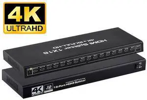 WRIARICH HDMI Splitter 1x16 ,LUOM 1 in 16 Out HDMI Splitter Audio Video Distributor 3D & 4K x 2K Box for HDTV, STB, PS16, PS16 Pro Blu-Ray DVD Player, Projector Etc WRIARICH HDMI Splitter 1x16 ,LUOM 1 in 16 Out HDMI Splitter Audio Video Distributor 3D & 4K x 2K Box for HDTV, STB, PS16, PS16 Pro Blu-Ray DVD Player, Projector Etc