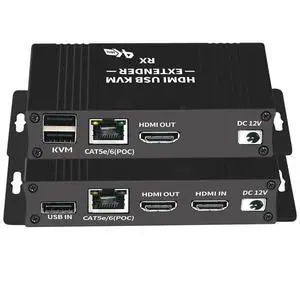 Jansicotek 4K@60Hz HDMI KVM USB Extender Over Cat 5e/6 up to 60M(196ft), KVM Extender Over IP Zero Latency Support All System, Plug & Play, 2 Ports USB2.0 (Transmitter and Receiver) Jansicotek 4K@60Hz HDMI KVM USB Extender Over Cat 5e/6 up to 60M(196ft), KVM Extender Over IP Zero Latency Support All System, Plug & Play, 2 Ports USB2.0 (Transmitter and Receiver)