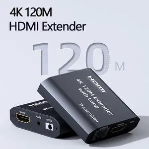 WRIARICH HDMI Over Ethernet Extender Over CAT5e/CAT6/CAT7 Cable 4K @ 30Hz - Upto 394 FT - Supports & 3D, HD Audio WRIARICH HDMI Over Ethernet Extender Over CAT5e/CAT6/CAT7 Cable 4K @ 30Hz - Upto 394 FT - Supports & 3D, HD Audio