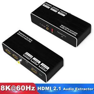 WRIARICH 8K 60Hz HDMI Audio Extractor Splitter, HDMI + Optical Toslink SPDIF + 3.5mm Audio Jack + Coaxial + 7.1Ch, Support - HDCP 2.2/2.3 - EDID,Dolby Vision,HDR 10 WRIARICH 8K 60Hz HDMI Audio Extractor Splitter, HDMI + Optical Toslink SPDIF + 3.5mm Audio Jack + Coaxial + 7.1Ch, Support - HDCP 2.2/2.3 - EDID,Dolby Vision,HDR 10