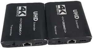 WRIARICH 4K HDMI over Ethernet Extender over Cat5e/Cat6/Cat7 Cable upto 393 Feet 4K, Full HD, Local Loop Out Option, with IR Control. Transmitter and Receiver Kit WRIARICH 4K HDMI over Ethernet Extender over Cat5e/Cat6/Cat7 Cable upto 393 Feet 4K, Full HD, Local Loop Out Option, with IR Control. Transmitter and Receiver Kit