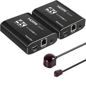 WRIARICH One pair 4K HDMI Extender Transmitter Receiver Over Cat5e/Cat6/Cat7 RJ45 Ports HDMI Extender Loop 120m HDMI Extender IR For PS4 HDTV WRIARICH One pair 4K HDMI Extender Transmitter Receiver Over Cat5e/Cat6/Cat7 RJ45 Ports HDMI Extender Loop 120m HDMI Extender IR For PS4 HDTV
