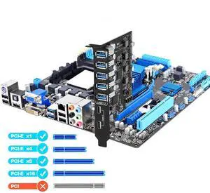 WRIARICH 7 Ports PCI-E to USB 3.2 HUB(2X USB C - 5X USB A 3.2) PCI Express Expansion Card Adapter 10Gbps for Motherboard WRIARICH 7 Ports PCI-E to USB 3.2 HUB(2X USB C - 5X USB A 3.2) PCI Express Expansion Card Adapter 10Gbps for Motherboard