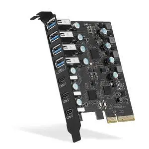 WRIARICH 10Gbps PCI-E USB Card, PCI-E to USB 3.2 8-Port (4X USB C - 4X USB A 3.2) Expansion Card, PCI Express Expansion Card for Desktop PC Support Windows 10/8/7/XP and MAC OS 10.8.2 Above WRIARICH 10Gbps PCI-E USB Card, PCI-E to USB 3.2 8-Port (4X USB C - 4X USB A 3.2) Expansion Card, PCI Express Expansion Card for Desktop PC Support Windows 10/8/7/XP and MAC OS 10.8.2 Above