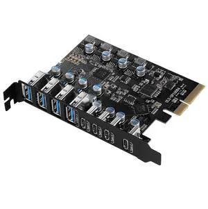 WRIARICH 8-Ports PCI-E to USB 3.2 HUB(4X USB C - 4X USB A 3.2) PCI Express Expansion Card Adapter 10Gbps for Motherboard, Fits PCI Express x4, x8 or x16 socket. WRIARICH 8-Ports PCI-E to USB 3.2 HUB(4X USB C - 4X USB A 3.2) PCI Express Expansion Card Adapter 10Gbps for Motherboard, Fits PCI Express x4, x8 or x16 socket.
