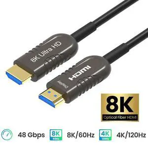 W8K 48Gbps Fiber Optic HDMI2.1 Long Cable 120Hz 4K 8K HDMI 2.1 8K60hz 4K120hz 4K144hz HDCP 2.3 2.2 48Gbps Ultra High Speed Compatible with Apple-TV Dolby Vision Atmos PS5 PS4, Xbox One Series X-16FT W8K 48Gbps Fiber Optic HDMI2.1 Long Cable 120Hz 4K 8K HDMI 2.1 8K60hz 4K120hz 4K144hz HDCP 2.3 2.2 48Gbps Ultra High Speed Compatible with Apple-TV Dolby Vision Atmos PS5 PS4, Xbox One Series X-16FT