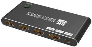 WRIARICH HDMI Switcher , 8K 4K 120hz Ultra HD 8K High Speed 48Gbps Directional HDMI Switch 3in 1out 8K@60Hz 4K@120Hz Switcher Converter Compatible with Xbox PS5 Projectors Monitors WRIARICH HDMI Switcher , 8K 4K 120hz Ultra HD 8K High Speed 48Gbps Directional HDMI Switch 3in 1out 8K@60Hz 4K@120Hz Switcher Converter Compatible with Xbox PS5 Projectors Monitors