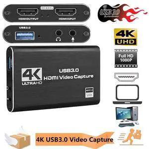 WRIARICH USB3.0 2.0 4K Video Capture Card HD 1080P Game Grabber HDMI-compatible Capture Card with Micr & HDMI Loop-Out, For Youtube Live Streaming WRIARICH USB3.0 2.0 4K Video Capture Card HD 1080P Game Grabber HDMI-compatible Capture Card with Micr & HDMI Loop-Out, For Youtube Live Streaming